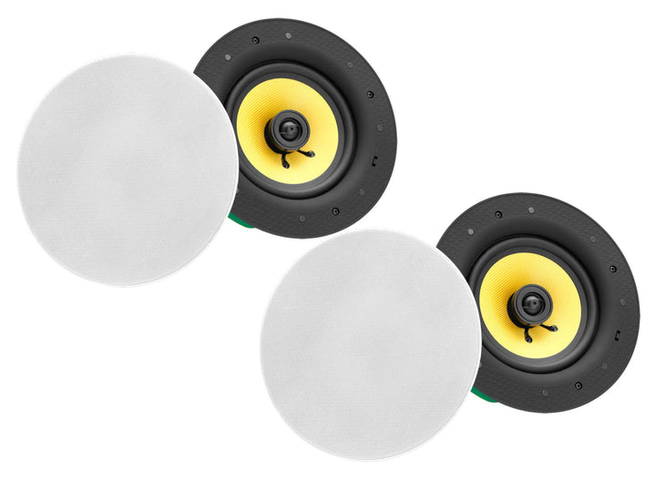 Pronomic 2er Set CLS-540 WH High-End Gewebe Einbaulautsprecher (2-Wege Decken-Lautsprecher Box, 5,25