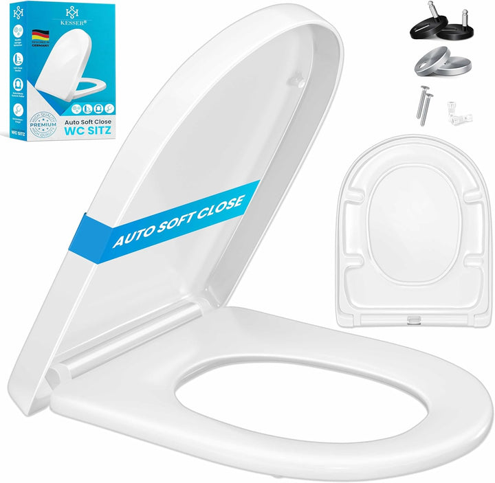 KESSER® WC Sitz mit Absenkautomatik Toilettendeckel Quick-Release-Funktion und Softclose - einfache