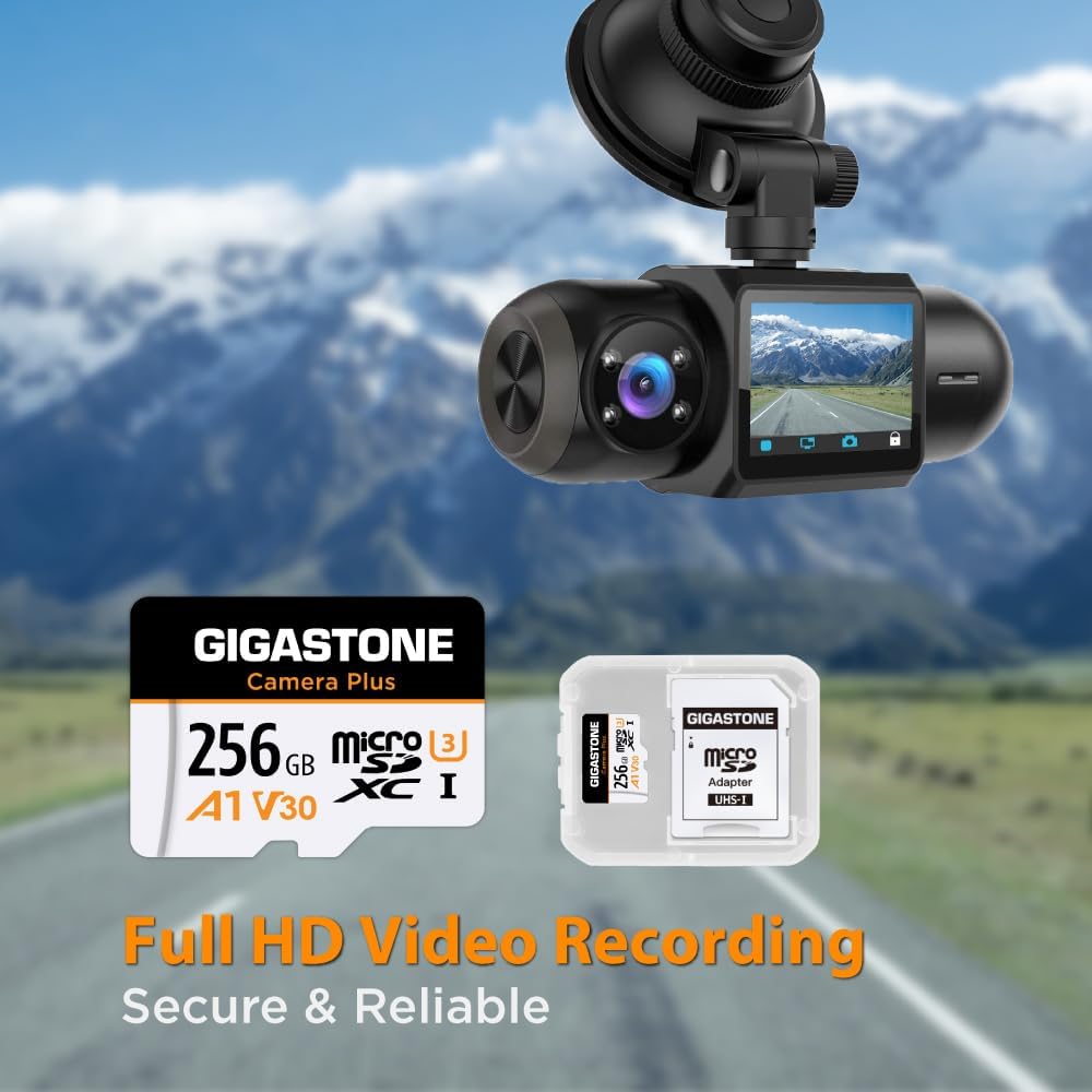 [GIGASTONE] Micro-SD-Karte, 256GB, Kamera Plus, Action-Kamera, Sportkamera, hohe Geschwindigkeit 100