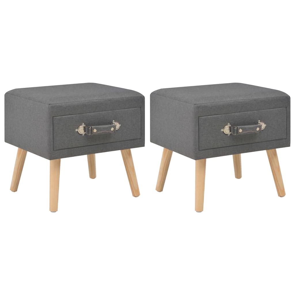 vidaXL 2X Nachttisch mit 1 Schublade Nachtschrank Nachtkonsole Nachtkommode Schlafzimmer Kommode Sch