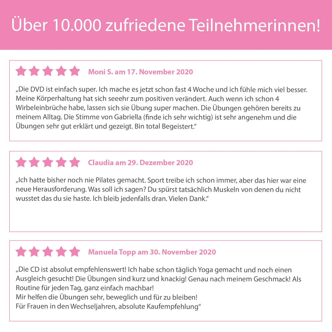 MenoPower® DVD - 28 Tage Pilates-Spezialkurs für Frauen (45+) - sehr effektives 1:1-Training für Ein