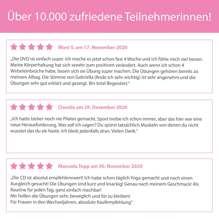 MenoPower® DVD - 28 Tage Pilates-Spezialkurs für Frauen (45+) - sehr effektives 1:1-Training für Ein