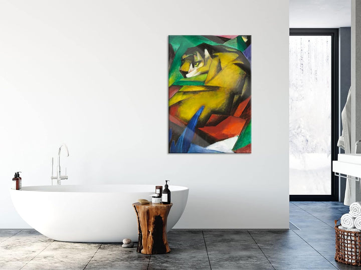 Pixxprint Glasbild | Wandbild aus Echtglas | Gustav Klimt - Malcesine am Gardasee | 70x100 cm | inkl