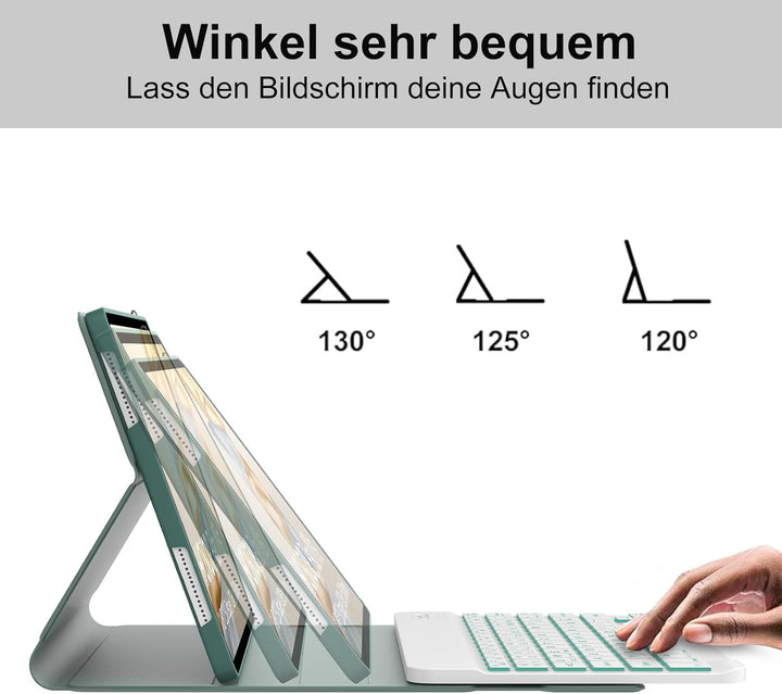 Hülle mit Tastatur für Honor Pad X9a 2025 11,5 Zoll, Abnehmbare Bluetooth Tastatur mit Deutschem QWE