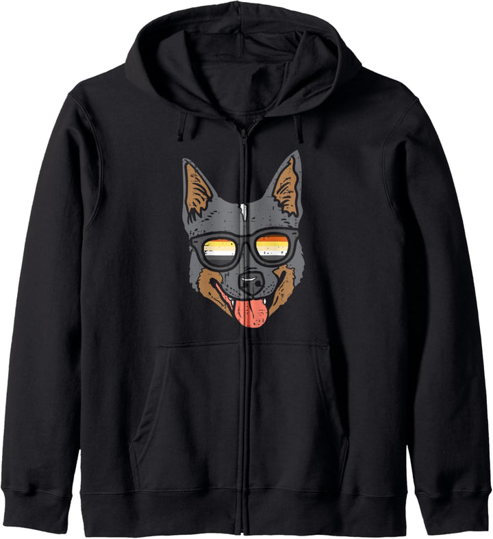 Heeler Cattle Dog LGBTQ Gay Bear Flag Gay Pride Men Kapuzenjacke
