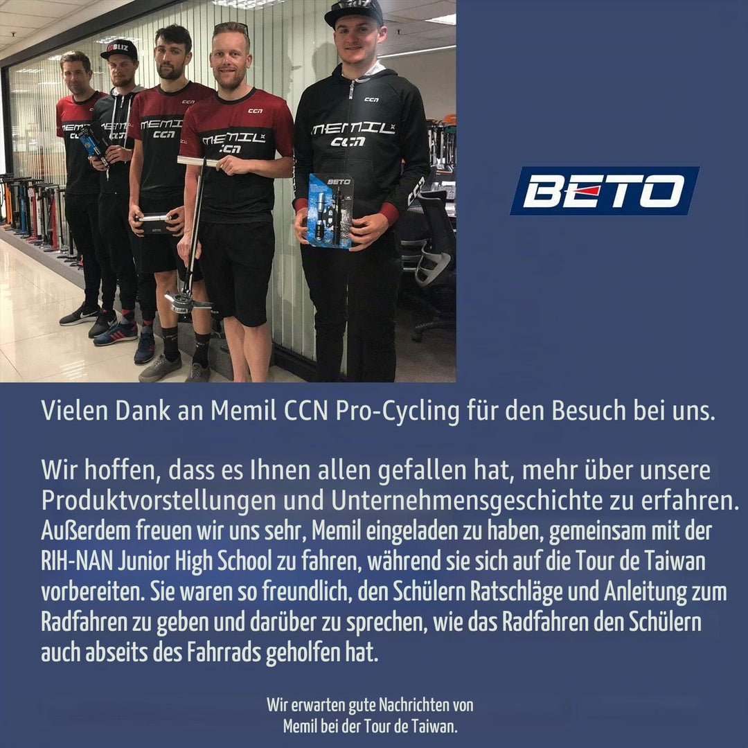 Beto Fahrradpumpe mit Oben positioniertes Manometer, luftpumpe Fahrrad für alle Ventile - Dunlop Ven