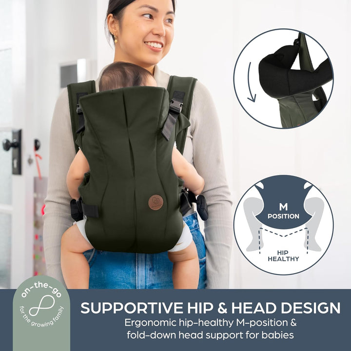 Dreambaby Traveller Hüftfreundliche 3-in-1-Babytrage mit breiter Basis, vorne nach innen, vorne nach