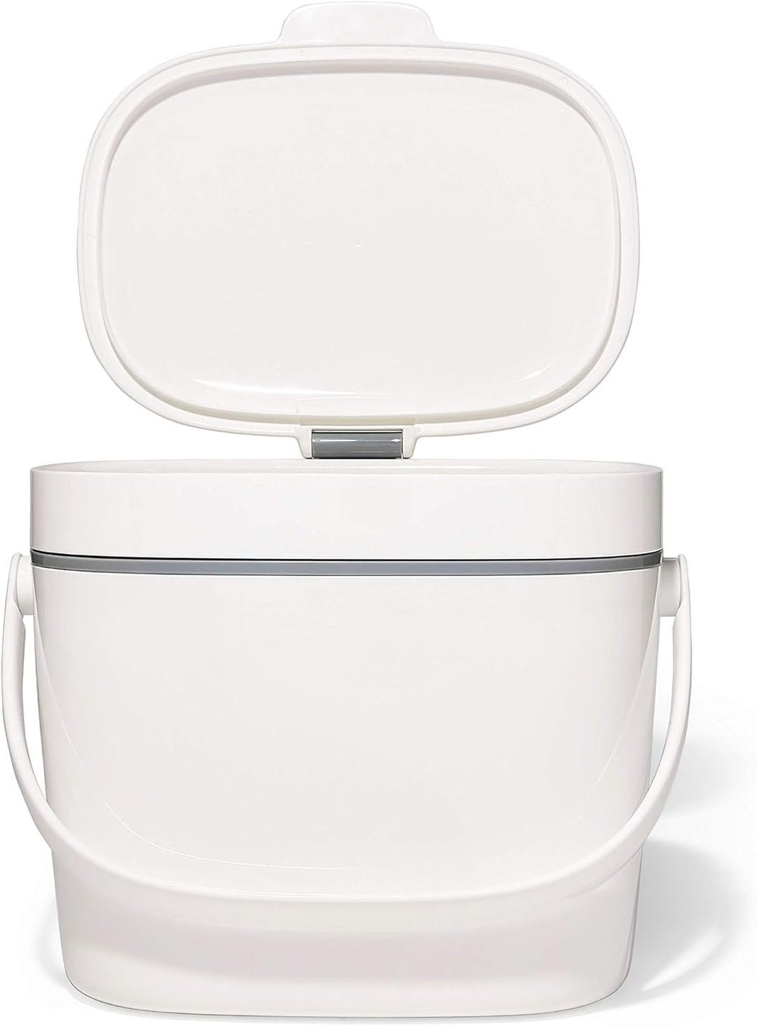 OXO Good Grips Komposteimer weiss – geruchsdichter Biomülleimer für die Küche – 6,6 l Weiss 6.6L, We