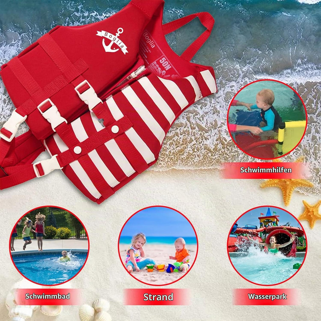 PROTAURI Kinder Schwimmerjacke - Jungen Mädchen Neopren Schwimmen Jacke Kleinkind Schwimmen Lernen B