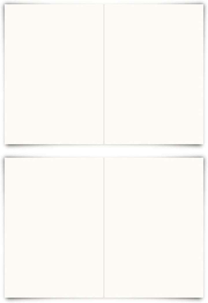 25 Blanko Klappkarten DIN A5 hoch 210x148mm Naturpapier 300g/qm Set Papier wählbar 25er Set Naturpap