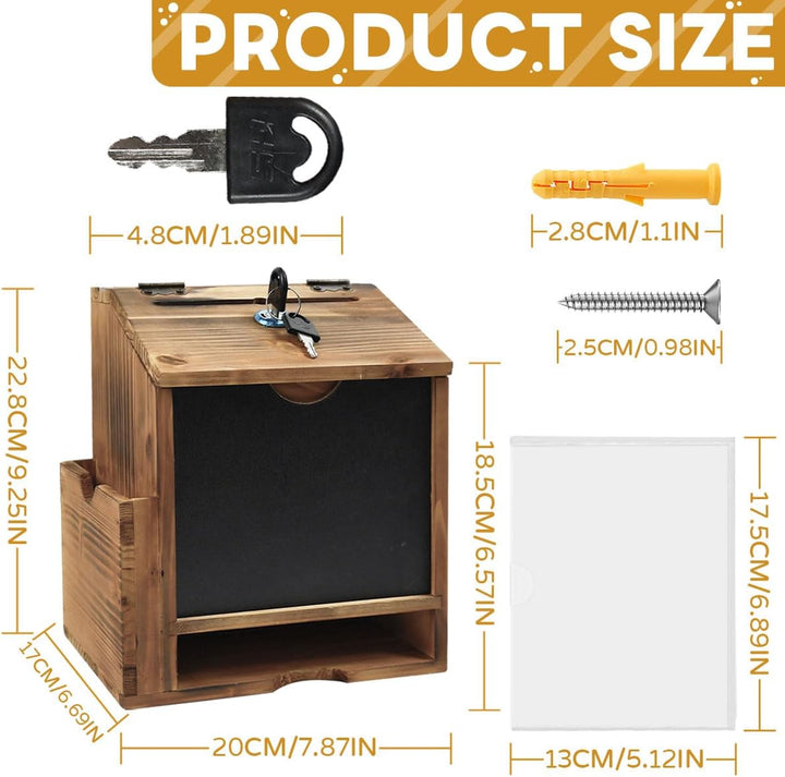 Vorschlagsbox Holz Vorschlag Box Spendenbox Wahlurne Suggestion Box Mit Schloss and Lock Wooden Tip