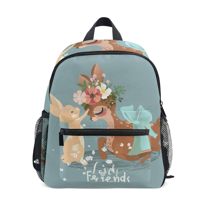 Kinderrucksack Cute Deer and Bunny Kindergarten Vorschule Tasche für Kleinkind Mädchen Jungen