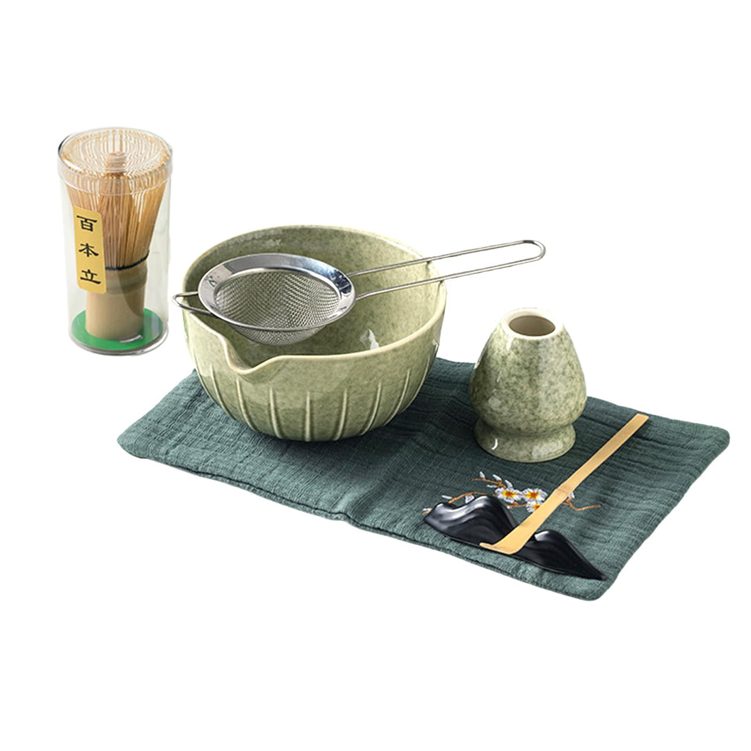 Matcha Set - Matcha Tea Set 7 Piece - Matcha Besen Set - für Einsteiger - Matcha Besen, Matcha Filte