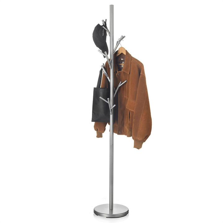 IDIMEX Kleiderständer Garderobenständer Kleiderstange Garderobe ZENO Metall grau lackiert, Grau