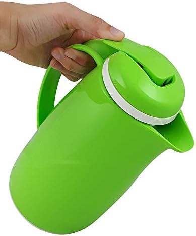 Helios 2934-126 Wave Push Kunststoff-Isolierkanne, 1 Liter, kiwi, Kiwi