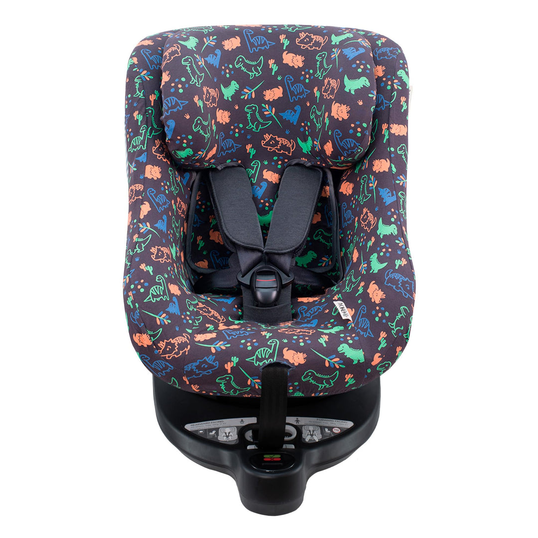 JYOKO Kids Bezug aus Baumwolle, kompatibel mit Joie I-Spin 360 und Joie I-Safe (Happy Dino) Happy Di