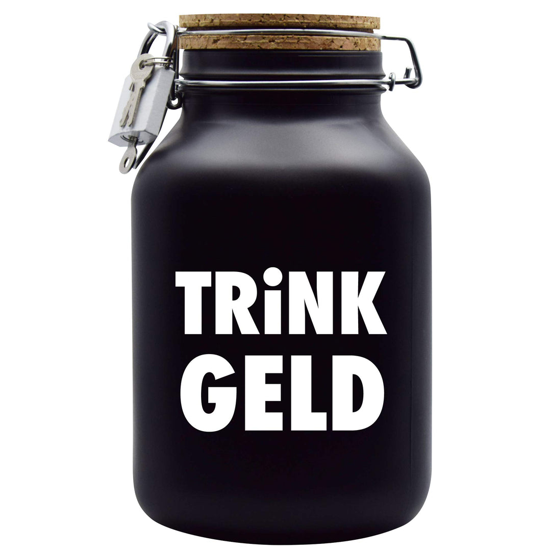 Spardose Trinkgeld Geld Geschenk Idee Schwarz XXL