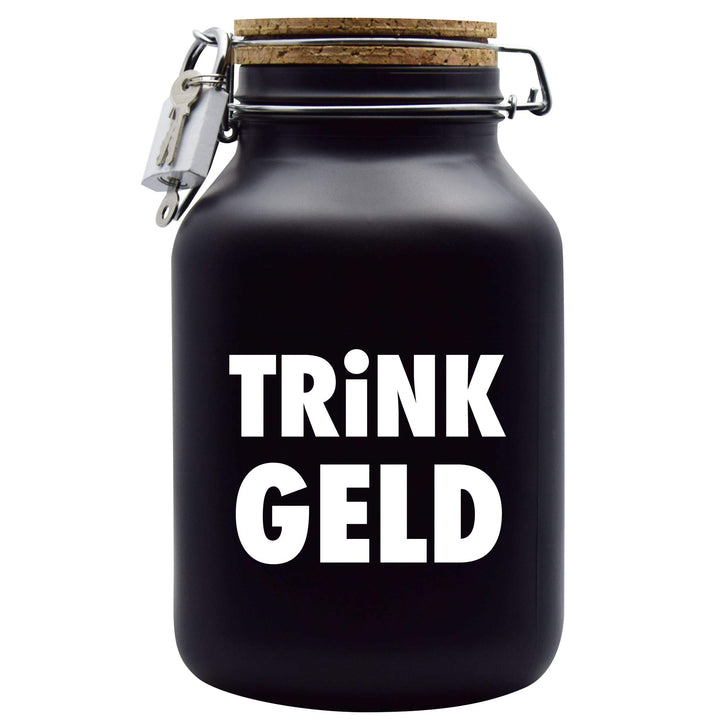 Spardose Trinkgeld Geld Geschenk Idee Schwarz XXL