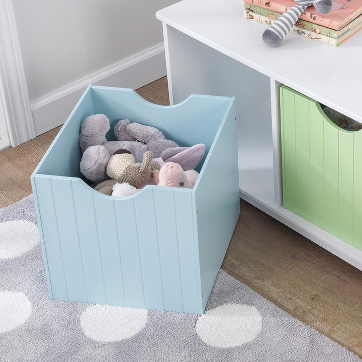 KidKraft Nantucket Aufbewahrungsbank aus Holz in Pastellfarben mit 3 Schubladen, Kinderregal Spielze