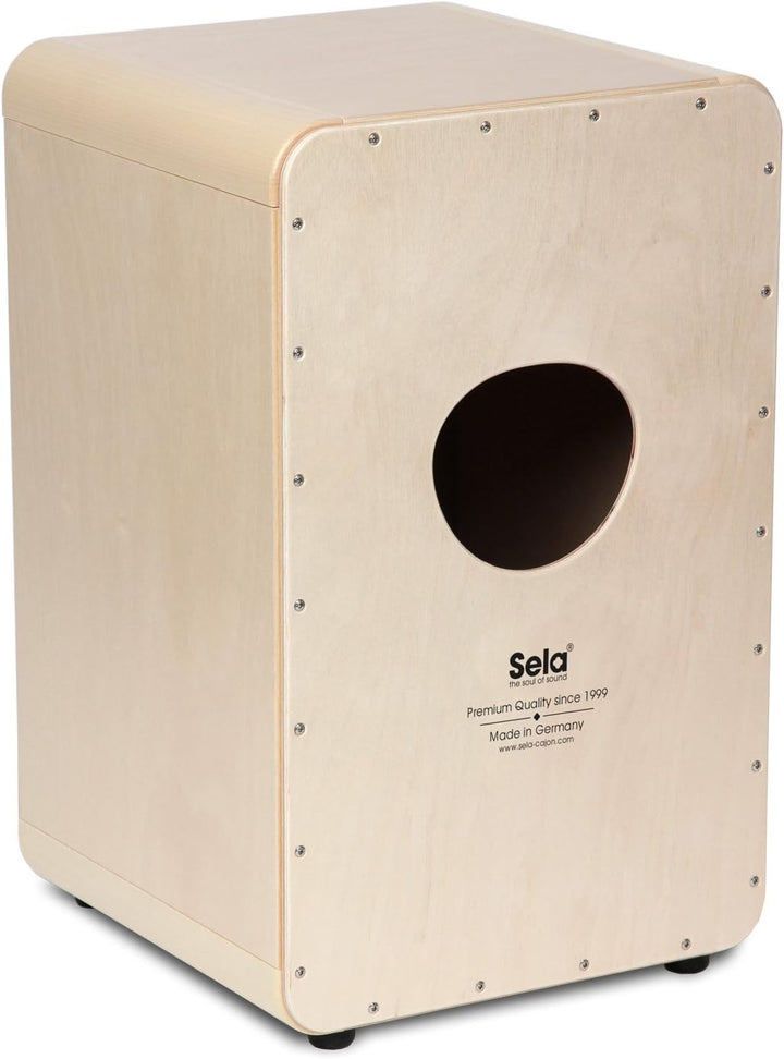 Sela SE 105 CaSela Dark Nut Snare Cajon - Hard Splash Spielfläche, spielfertig aufgebaut, Heller Kor