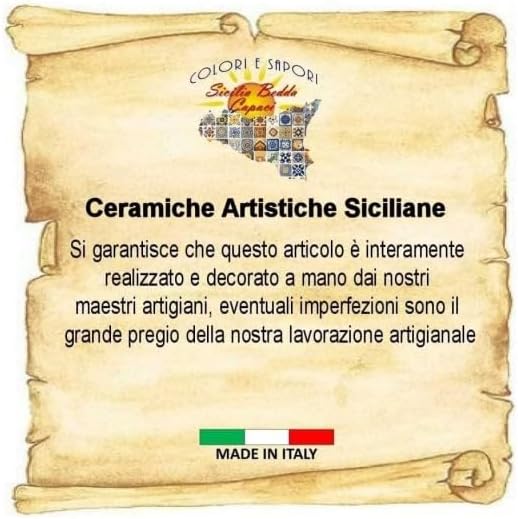 SICILIA BEDDA CAPACI Couscous-Topf aus sizilianischer handwerklicher Terrakotta, 3 Grössenoptionen (