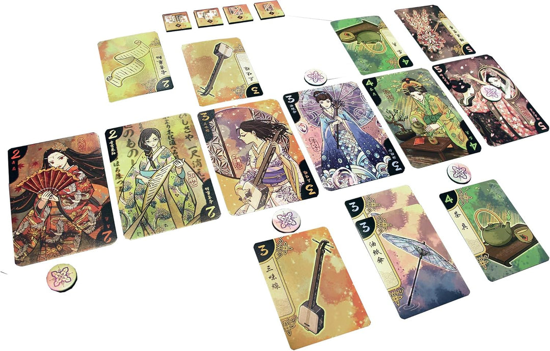 Asmodee EmperorS4, Hanamikoji, Board Game, 2 Players, Ages 10+, 15 Minute Playing Time
