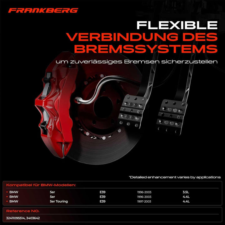 Frankberg Hydraulikschlauch Lenkung Benzin Kompatibel mit 5er E39 535i 540i 3.5L 4.4L 1996-2003 5er