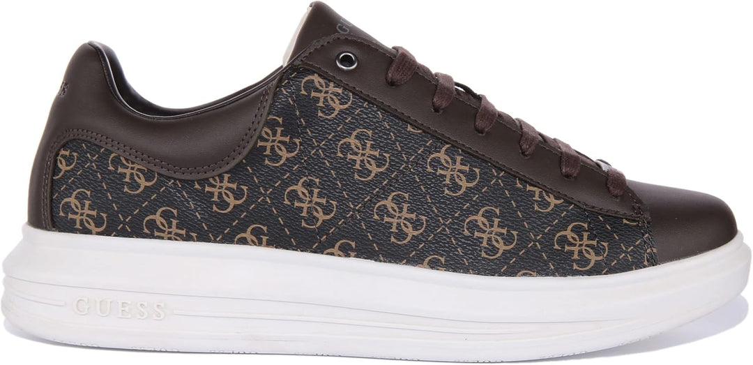 GUESS Herren Vibo Sneaker, Brown Ocker