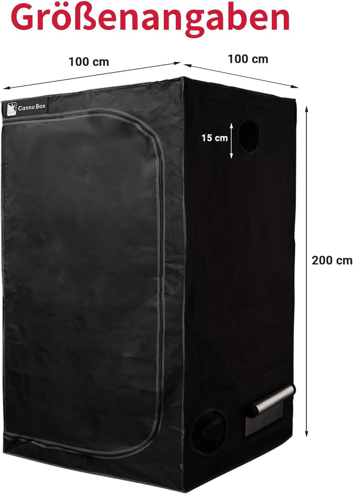 Growzelt 100x100x200 cm Indoor Growtent Grow Tent Zuchtzelt mit Reflektierende Mylar 1680D Oxford fü