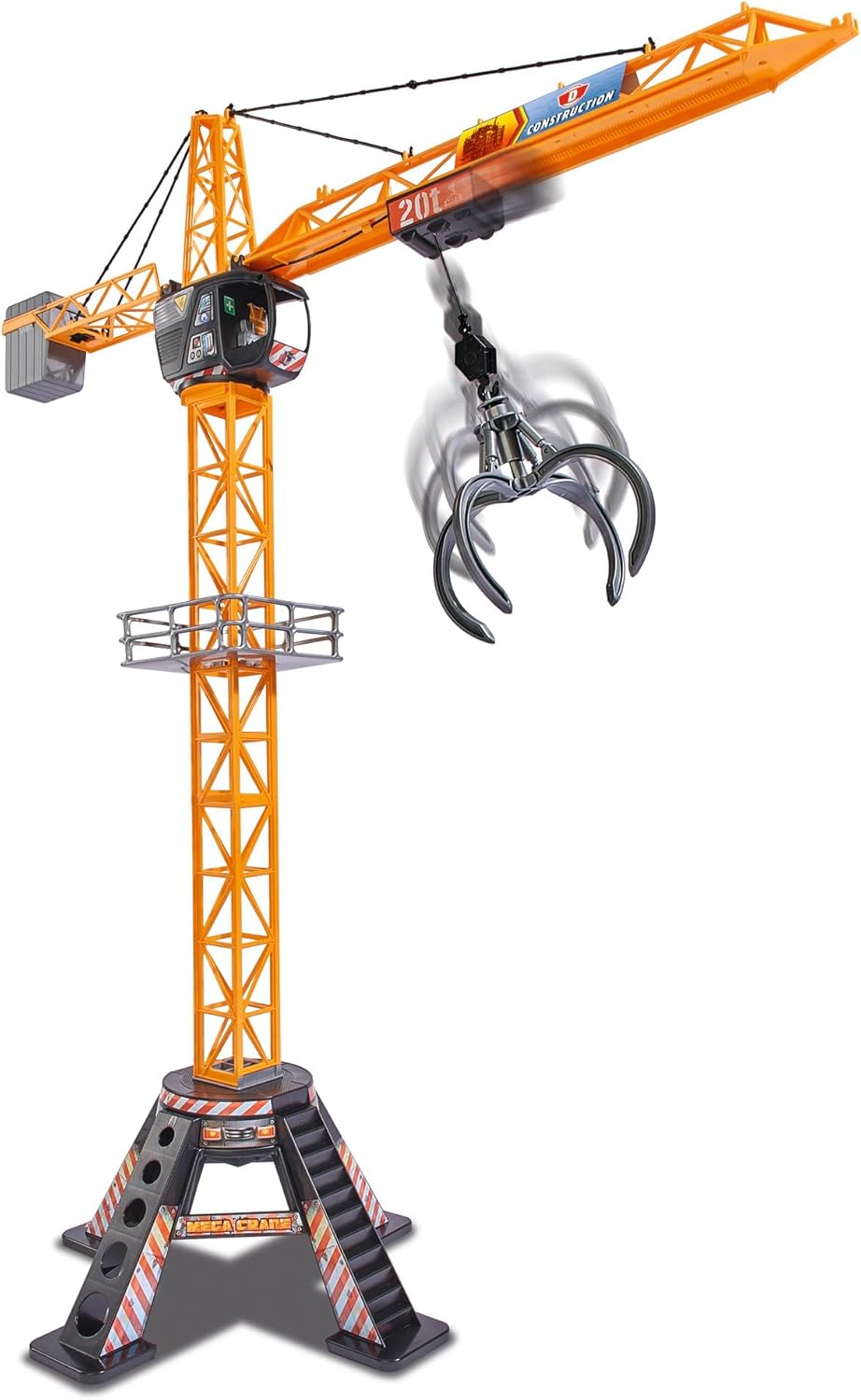 Dickie Toys - Mega Crane (120 cm) – extra grosser Spielkran für Kinder von 3 - 5 Jahren, mit Fernbed