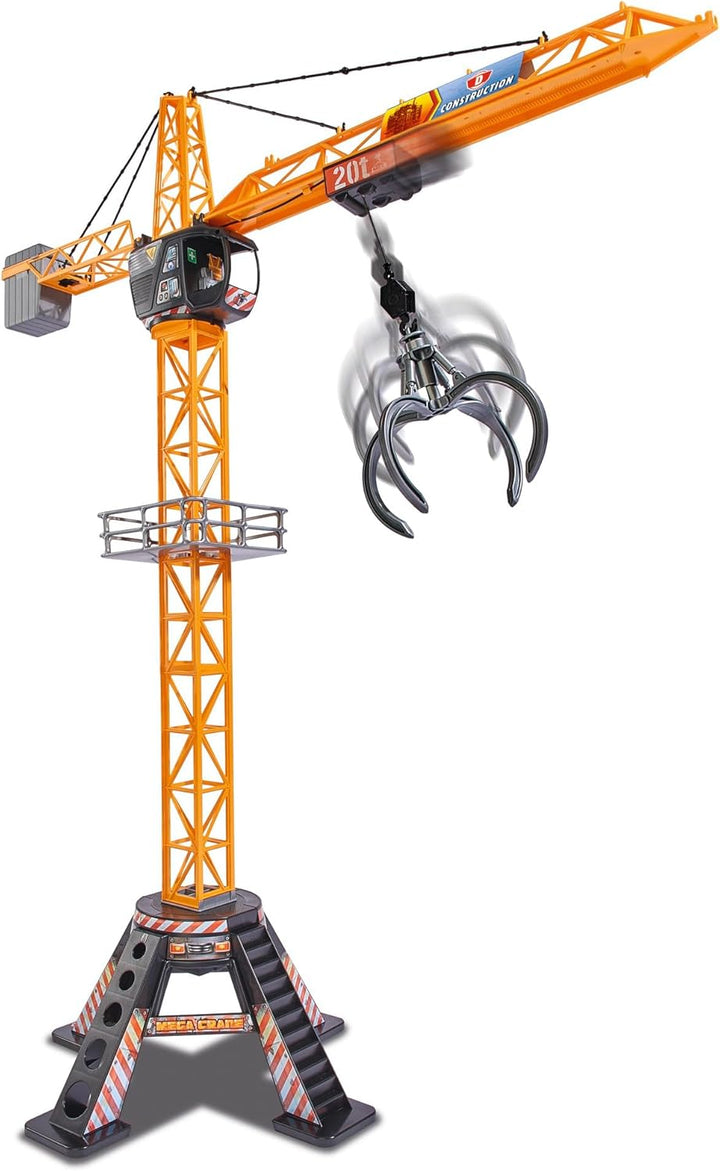 Dickie Toys - Mega Crane (120 cm) – extra grosser Spielkran für Kinder von 3 - 5 Jahren, mit Fernbed