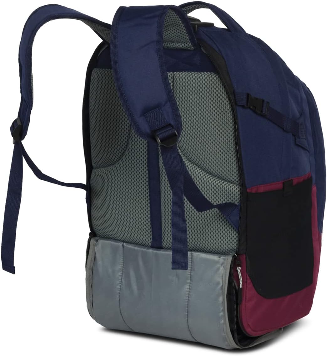Fabrizio Bestway 2 Rad Rucksack Trolley Schultrolley Backpack Schulranzen mit Rollen, Farbe:Dunkelbl