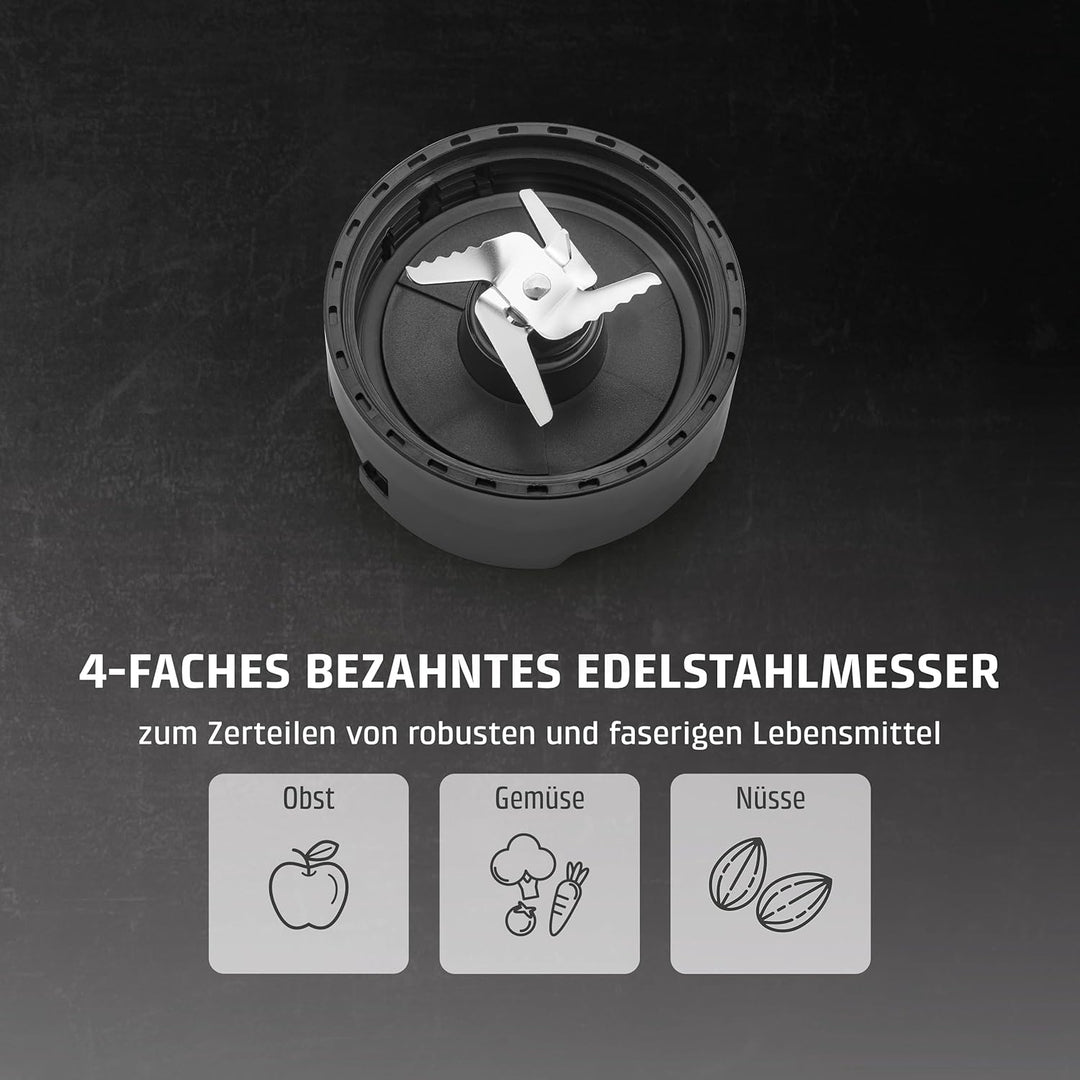 CASO Click & Blend - kabelloser Standmixer, akkubetrieben, 240W, für Smoothies, Shakes und mehr – 14
