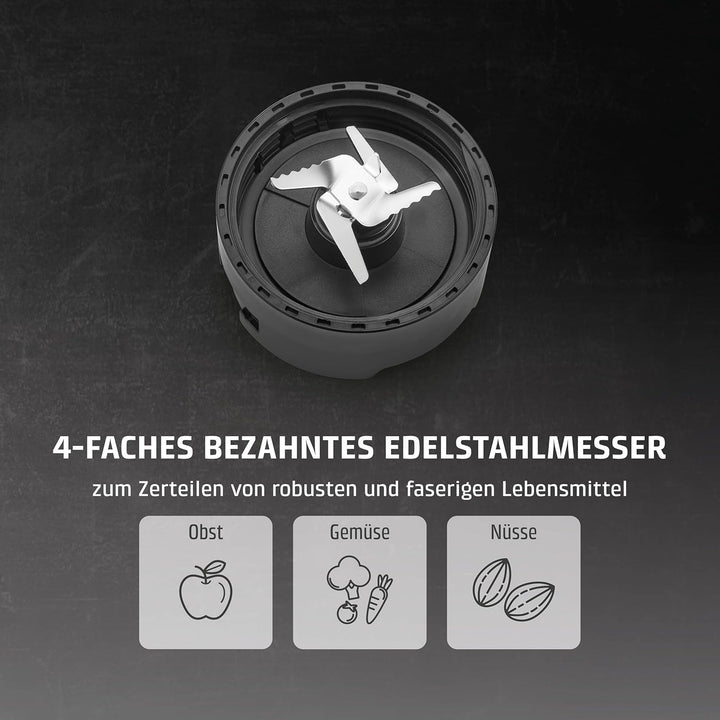 CASO Click & Blend - kabelloser Standmixer, akkubetrieben, 240W, für Smoothies, Shakes und mehr – 14