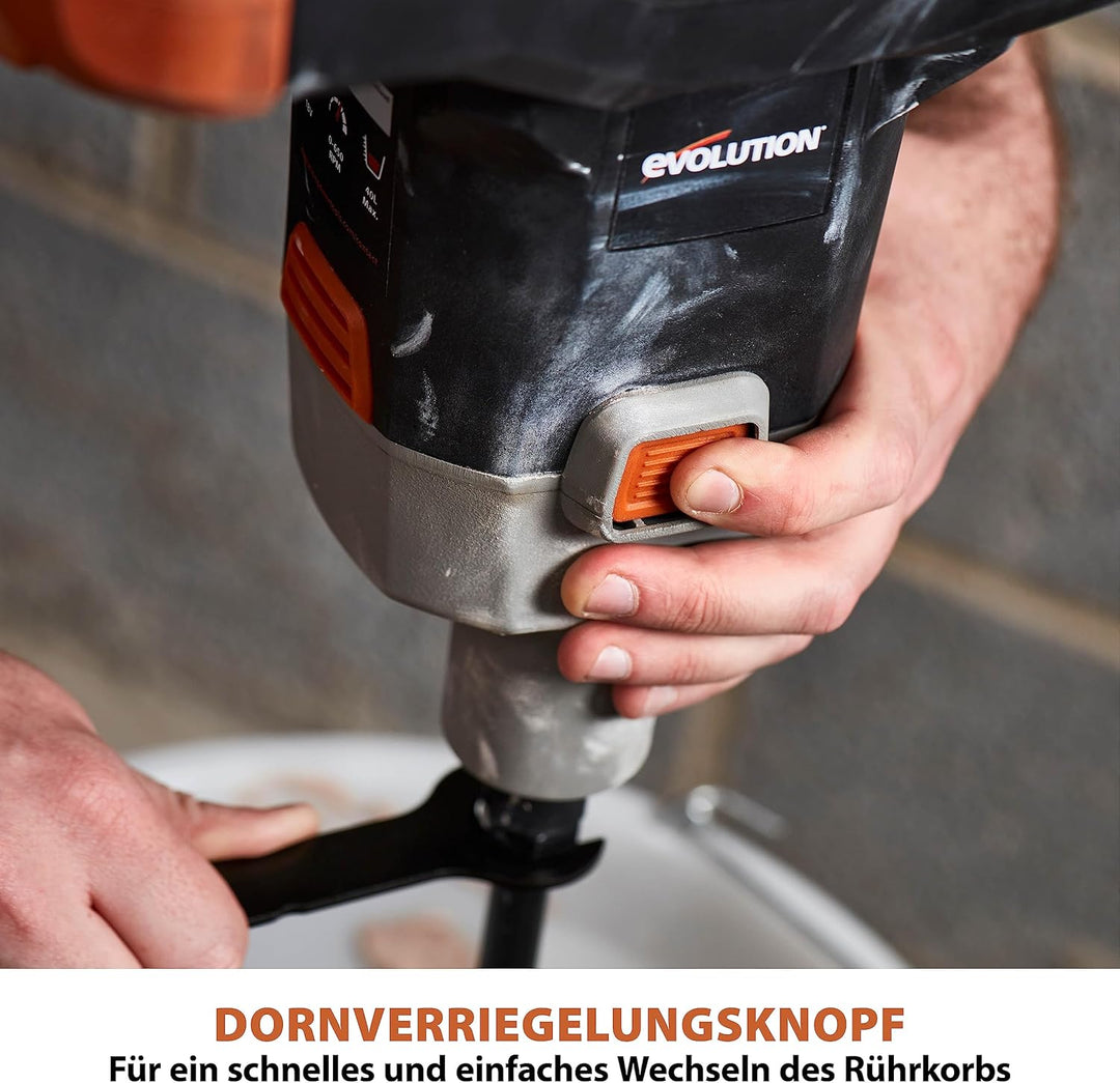 Evolution Power Tools R120MXR-LI (Bare) Akku-Paddelmischer, tragbar, Paddel im Lieferumfang enthalte