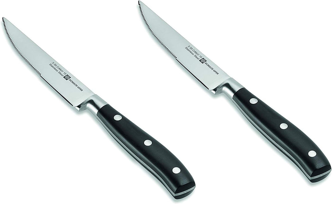 Schulte-Ufer 61613 Steakmesser-Set Jorck, 2-teilig, 11 cm Steakmesser 2tlg, Steakmesser 2tlg
