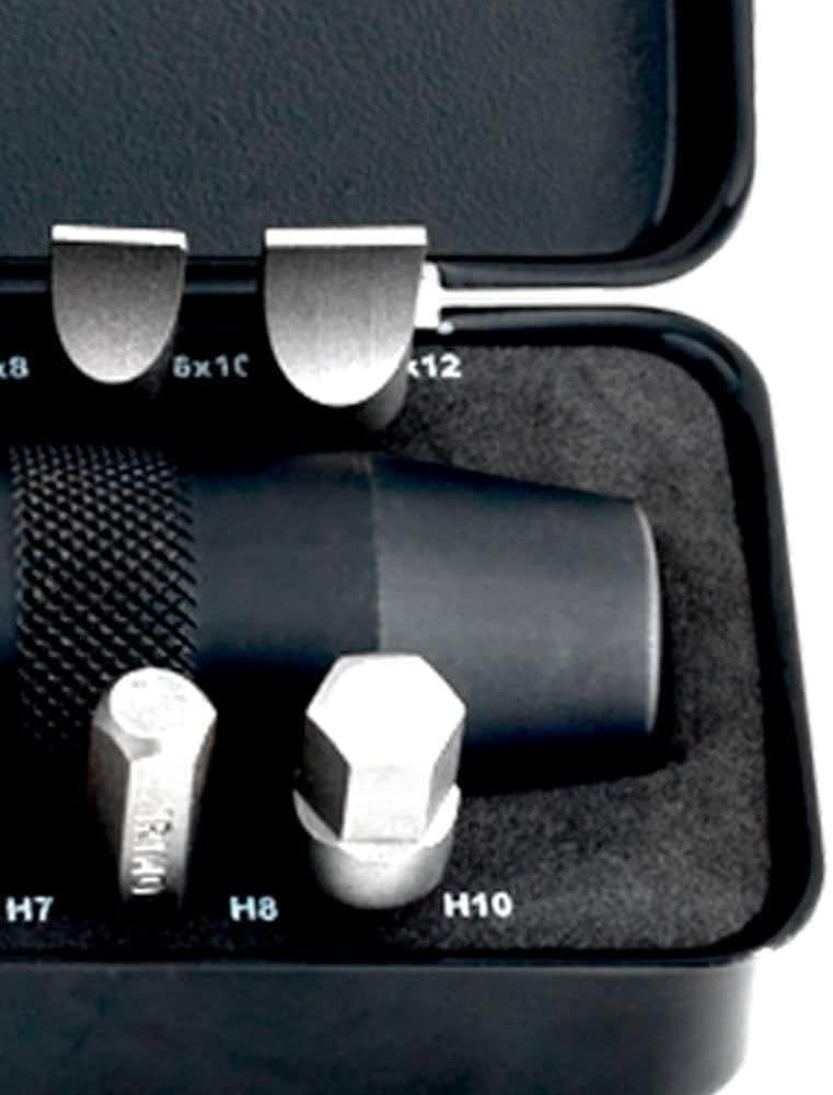 Juego destornillado de impacto 1/2" con adaptador y 18 puntas 5/16", 20 piezas