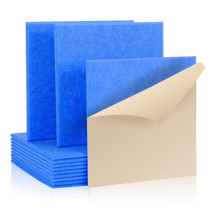 Rdutuok 12 Stück Selbstklebend Akustikplatten,30x30x1 cm Akustik Absorber Akustikpanel Schallschutzp