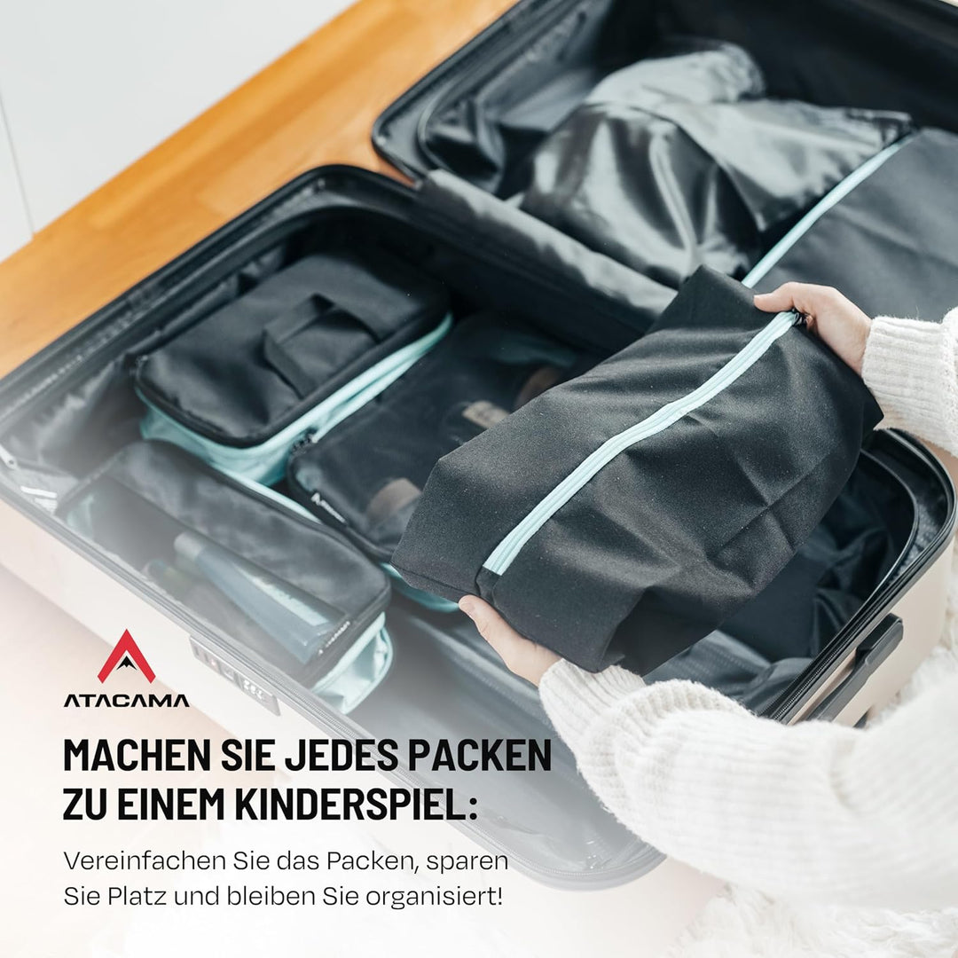 Atacama Premium Kompressions-Packwürfel-Set: Reissverschluss & Dual-Taschen, Packtaschen mit Kompres