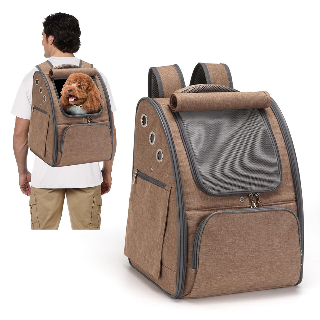 PETCUTE Hunderucksack Atmungsaktiv Katzenrucksack Hundetragetasche Faltbar Haustier Rucksäcke Wander
