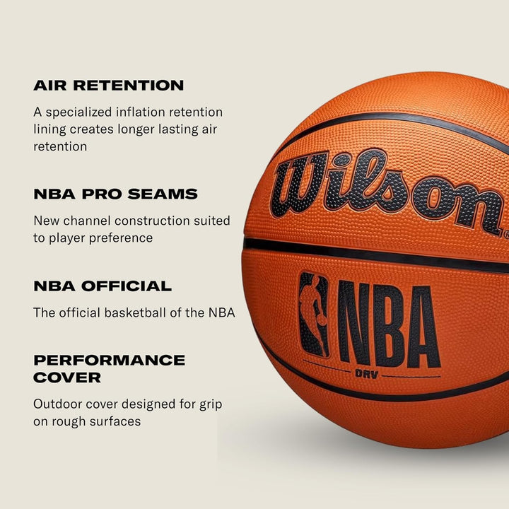 Wilson NBA DRV Serie Basketbälle für Innen- und Aussenbereich Braun 7, Braun 7