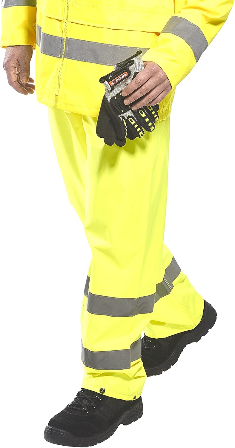 Portwest Herren H441 Regen WarnschutzHose, Gelb, M EU M Gelb, M Gelb