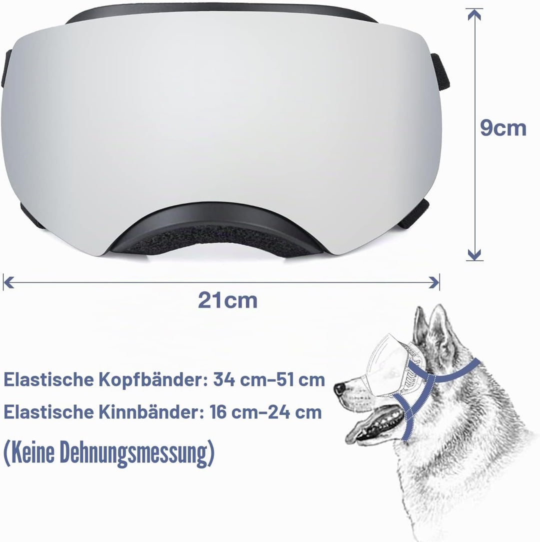 NAMSAN Hunde Sonnenbrille Hundebrille Sonnenbrillen für Hunde Verstellbarer Riemen für UV-Sonnenbril