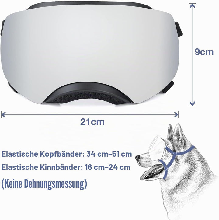 NAMSAN Hunde Sonnenbrille Hundebrille Sonnenbrillen für Hunde Verstellbarer Riemen für UV-Sonnenbril
