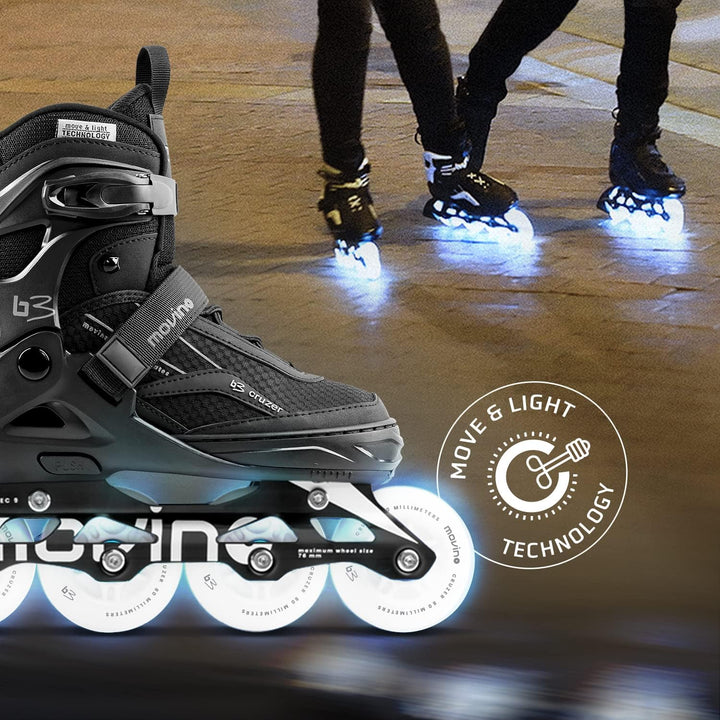 Movino Inline Skates | Cruzer B2/B3/Two | Verstellbare Rollschuhe | Damen Mädchen Jungen Inliner | I