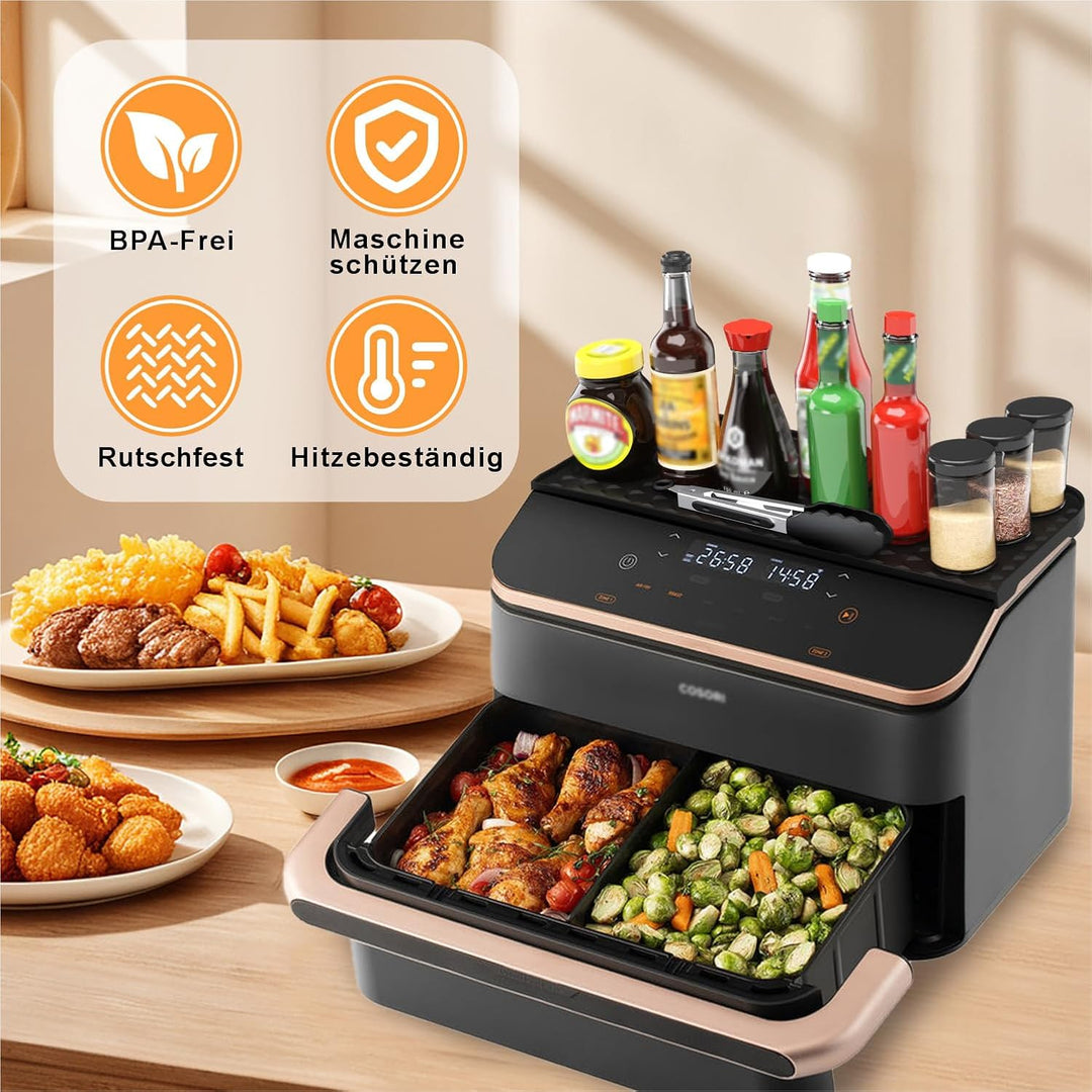 Cosori Heissluftfritteuse 2 Kammern Airfryer Zubehör, Heissluftfritteuse Zubehör Aufbewahrungsregal