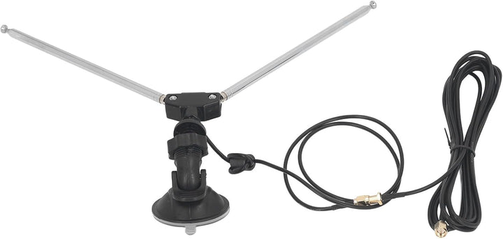 SDR-Empfängerantennen-Set, 60 cm RG174-Kabel, SMA-Stecker, Teleskop-Dipol für VHF UHF, Saugnapf-Mont