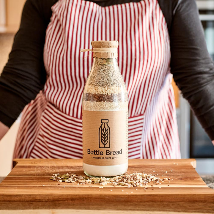 Brotbackmischung "Segne dieses Haus" Backmischung im Glas Flasche Geschenk Geschenkidee Einzug Einzu