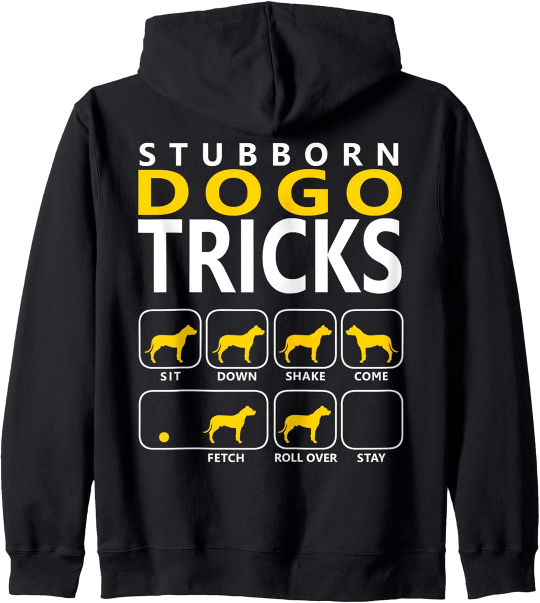 Dogo Argentino-Hund | Stubboern Dogo Argentino Tricks Kapuzenjacke