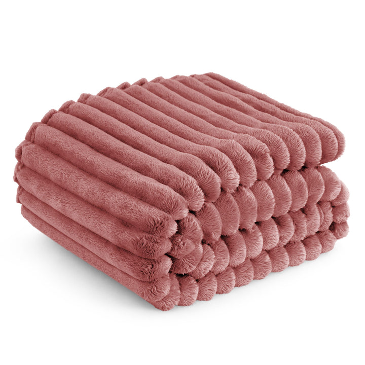 BEDSURE Kuscheldecke für Zimmer Deko - Wolldecke & Fleecedecke, Sofadecke, Weiche Warme Grobe Kordde